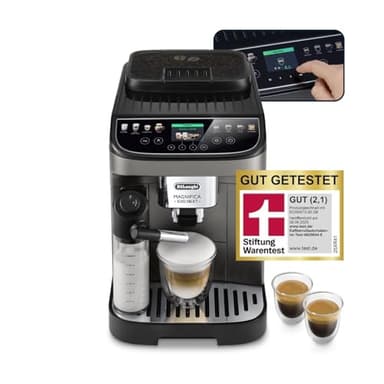 De'Longhi Magnifica Evo Next ECAM312.80.TB, Kaffeevollautomat mit 13 Getränken (Cappuccino, Espresso, Latte Macchiato), 2,4'' TFT Farbdisplay, LatteCrema Milchsystem, 2-Tassen-Funktion, Titan
