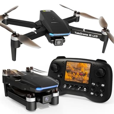 Toladrone Drohne mit Kamera für Einsteiger, LCD-Bildschirm-Fernbedienung, Bürstenlosem Motor, Feinabstimmungsfunktion, RC Drohnen für Erwachsene TD31LCD