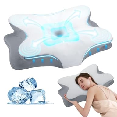 ZRSDIXKI Nackenkissen - Memory Foam Kissen - Ergonomisches Kopfkissen - Kopfkissen Nackenschmerzen aus Memory Foam - Nackenkissen Seitenschläfer für Seiten, Rücken & Bauchschläfer