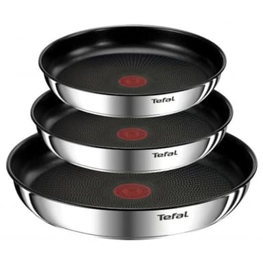 Tefal Ingenio Emotion Induktions-Kochgeschirr, 4-teilig, Edelstahl, stapelbar, Antihaftbeschichtung, Induktion, L8974S45
