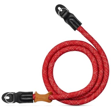 K&F Concept Kameragurt Kamera Schultergurt Camera Strap Kamera Tragegurt geeignet für DSLR SLR oder spiegellosen Kameras (Rot)
