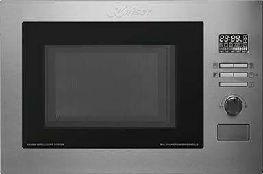 Kaiser 2520 Edelstahl Einbau Multifunktions Mikrowelle,25L,Heißluft Grill,21 Funktionen,Mikrowelle zum Einbau,8 Sonderfunktionen, Kartoffel, Pizza, Fisch, Kindersicherung,Einbaumikrowelle Avantgarde