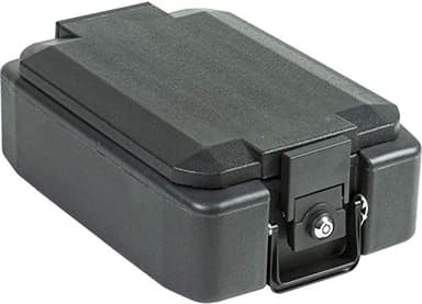 Burg-Wächter feuerfeste Dokumentenbox, abschließbar, anschraubbar, aus Kunststoff mit Feuerschutzmaterial, DIN A4, FP 22 K, 10,5 kg, Schwarz