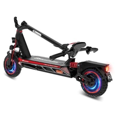 EVERCROSS A1 E Scooter mit Straßenzulassung, 10'' Faltbarer Offroad Vakuumreifen Electric Scooter ABE, 15,3AH Batterie, 55-70 KM, 500W Motor, Elektroroller Erwachsene mit App & LED Display