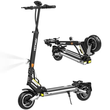 HITWAY H6 E Scooter mit Straßenzulassung, 500W Motor, Klappbar, mit APP, Blinker, Dual-Ladeanschluss, 3,5 Std. Ladezeit, geschmiedetes Aluminium-Gehäuse, 15,6Ah Batterie, 70 km Reichweite, 20 km/h.