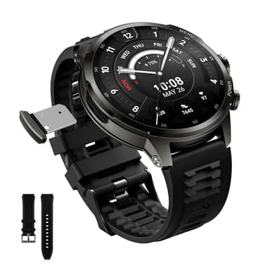 Black Shark Watch X Pro Smartwatch, Android-Smartwatch, 4G mit 1,75 Zoll AMOLED-Display, rotierende Kamera, 4 GB + 32 GB, GPS, Autonomie 75 H, Überwachung von Aktivitäten und Gesundheit, Schwarz