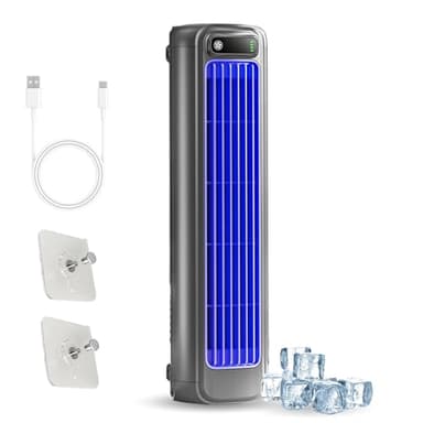 Festberg Cooling Ace, Klimaanlage Ohne AußEngeräT, Sherum Cooling Ace KlimageräT, Klimaanlage Wandmontage, Kleine Klimaanlage, Quiet with 3 Speeds, Rechargeable (Grau)