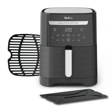 Tefal Easy Fry & Grill XXL 2-in-1 Heißluftfritteuse, 6,5 L, Air Fryer + Grill, Flexcook-Einsatz für 2 Speisen gleichzeitig, Friteuse ohne Öl, energiesparend, 8 Programme, Heißluftfritteuse XXL, EY8018