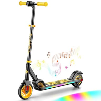 FanttikRide C9 Apex Elektroroller für Kinder 8-12, höhenverstellbarer Lenker für Fahrer 3,9-5,2 Fuß, 132 lbs, bis zu 40 Minuten Fahrzeit, 3 Geschwindigkeitsmodi 5/8/10 MPH, Bluetooth-Musiklautsprecher