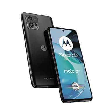 Motorola Moto g72 Smartphone (6,6'-FHD+-Display,108-MP-Kamera,6/128 GB,5000 mAh, Android 12), Meteorite Grey, inkl. Schutzcover + KFZ-Adapter [Exklusiv bei Amazon]