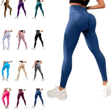 Coreex Celluflex 3D-kompressionsleggings, Anti Cellulite Leggings Kompression Damen, High Waist Yoga Fitnesshose, Lange Sporthose für Alltag, Freizeit und Sport (L,L)
