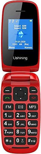 CHAKEYAKE Seniorenhandy ohne Vertrag, Klapphandy Mobiltelefon mit Großen Tasten, 2G GSM Handy für Senioren mit 1.7 Zoll Farbdisplay, Dual SIM, SOS Notruftaste, Taschenlampe (Rot)