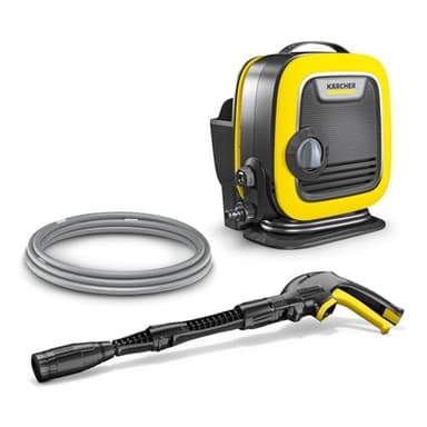 Kärcher Hochdruckreiniger K Mini, leicht und kompakt, Druck: max. 110 bar, Durchfluss: 360 l/h, Fläche: 20 m²/h, Gewicht: 3,93 kg, Hochdruckpistole, Dreckfräser, Strahlrohr, Wasserfilter,Schwarz, Gelb