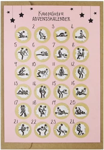 CL&MH Adventskalender Weihnachts-Rubbelkarte – Adventskalender – Überraschung. Lustige, unhöfliche Weihnachts-Rubbelkarte – Frecher Adventskalender – Postkarte zum Rubbeln. Adventskalender Kamasutra