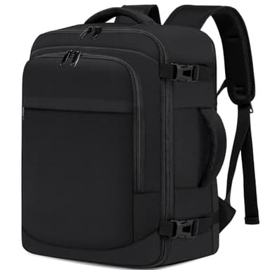 Handgepäck Rucksack 40x30x20 für Ryanair Handgepäck 40x30x25 für Eurowings 24L Klein Reiserucksack Handgepäck Tasche Laptop Rucksack für Herren Damen,Schwarz