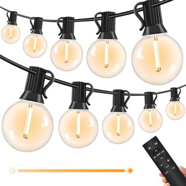 LED Lichterkette Außen Dimmbar - 20M Outdoor Lichterkette Wetterfest 30+2 G40 Glühbirnen mit Timer IP44 Wasserdicht Lichterketten Aussen für Balkon Garten Hochzeit Party Terrasse