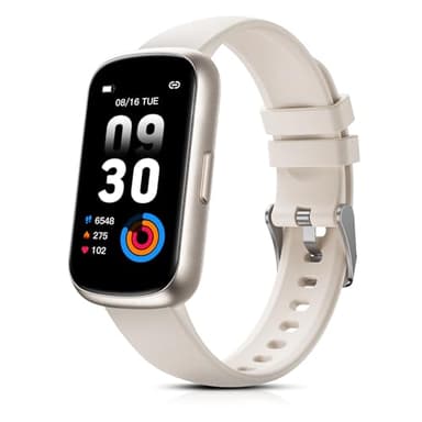 TIFOZEN Smartwatch Damen 1,47" Fitnessuhr Klein mit Pulsuhr, SpO2/Schlafmonitor, 24 Sportmodi, Fitness Tracker, Schrittzähler, Wasserdicht 3ATM, Nachricht Whatsapp für Android/iOS (Polarstern)
