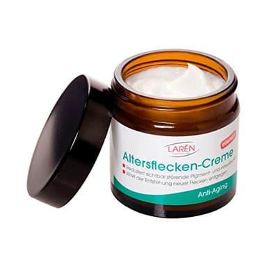 LAREN Altersflecken Pigmentflecken Creme 50ml, Altersflecken auf Handrücken, Armen, Dekolleté und im Gesicht.