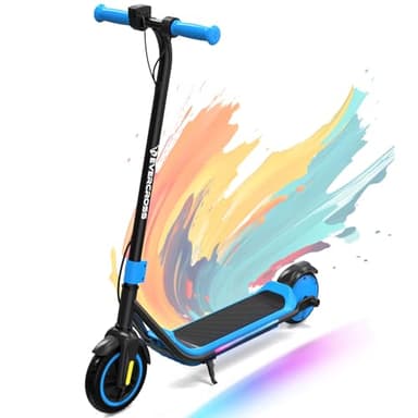 EVERCROSS E6 Elektroroller für Kinder, 7" Leichter E-Scooter für 6-12 Jahre, Elektroscooter mit Einer Reichweite von bis zu 15 km und 7-farbigen Lichtern, 3 Geschwindigkeitsmodi (8, 12, 16 km/h)