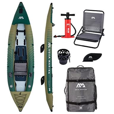 Aqua Marina Caliber 398 Angler/Angeln Drop-Stitch Fusion Kajak 1/2 Personen 398 cm Grün