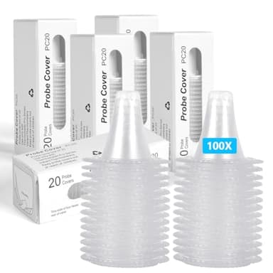 ACWOO 100er Set für Braun Fieberthermometer Schutzkappen， Fieberthermometer Ohr Schutzhüll, Ersatzschutzkappen, für alle Braun Thermoscan Ohrthermometer und andere Arten von digitalen Thermometern