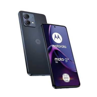 Motorola Moto g84 5G (6,5"-FHD+-Display, 50-MP-Dual-Kamera, 8/256 GB, 5000 mAh, Anroid 13) Midnight Blue inkl. Schutzcover + KFZ-Adapter [Exklusiv bei Amazon]