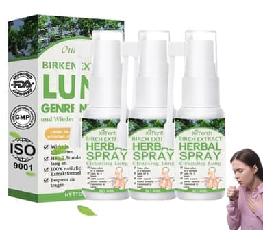 3 StüCk 30ml Lungenreinigungsspray Herbal Spray KräUterlungenreinigungsspray Our-Lyard KräUterlungenreinigungs- Und Reparaturspray Lungenreinigung Spray Lungenreinigung