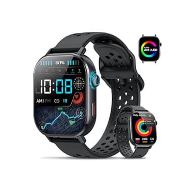 Militär Smartwatch Herren mit GPS, 2.06'' AMOLED Display Smart Watch mit Telefonfunktion, Fitnessuhr für Outdoor, Herzfrequenz, Schlafmonitor, 130+Sportmodi , 5ATM Wasserdicht Sportuhr für Android iOS