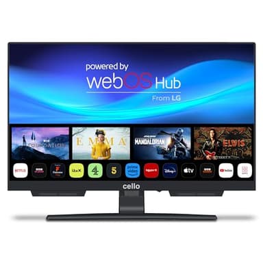 Cello C1924WSH 19" Zoll SMART rahmenloser TV Triple Tuner (DVB-C/-S2/-T2) Bluetooth Ultrafast WebOS by LG Pitch Perfect Lautsprecher Disney+ Netflix Prime [2025]