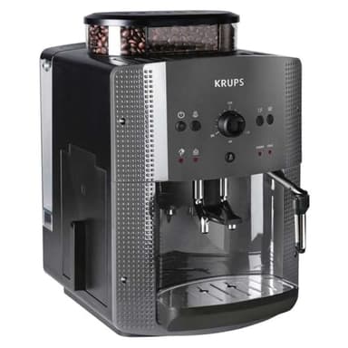 Krups Espressomaschine EA810B | 1,7 l | Farbe Schwarz | Kaffeevollautomat | freistehend | integriertes Mahlwerk | 1.450 W | Titan