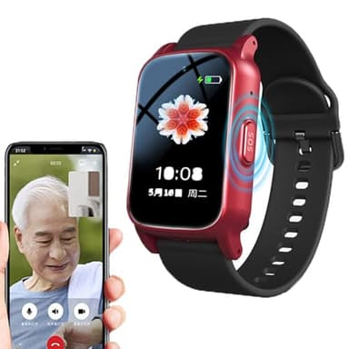 Vcyex Notrufuhren Für Senioren Intelligentes Armband Senioren SOS Notruf Armband, Notfallknopf Für Senioren, Tracker Smartwatch Mit Sturzerkennung，Geeignet Für Ältere Menschen