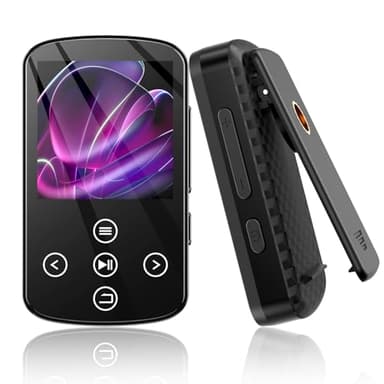 MP3 Player Bluetooth mit Clip : KOVCDVI MP3 Player Kinder 64GB Unterstützung FM Radio Recorder E-Book Reader Wecker OTG Unterstützung bis zu 128GB TF Karte