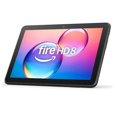 Amazon Fire HD 8-Tablet (Neueste Generation), 8-Zoll-HD-Bildschirm, 4 GB RAM, 64 GB Speicher, brillant und leistungsstark, für Unterhaltung unterwegs, schwarz (2024) – mit Werbung