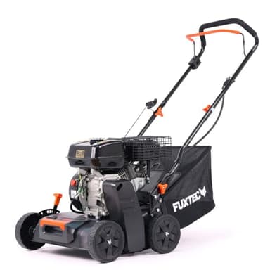 FUXTEC Vertikutierer 2in1 FX-BV240ECO 4-Takt-Motor 4,1kW 15 Messer, Front-Tragegriff, 40L Fangkorb Arbeitsbreite 400m – kleine bis mittlere Flächen geeignet