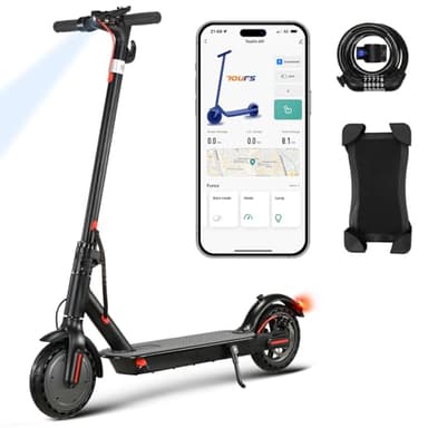 E Scooter mit Straßenzulassung 350W Motor,25-30km Reichweite,8.5" Wabenreifen Elektroroller Belastung LED bis 120kg 20km/h ABE Elektro Scooter Faltbarer E Roller für Pendeln Duales Bremssystem