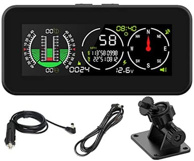 MR CARTOOL M60 Auto Neigungsmesser Kfz Digital GPS Tacho HUD Anzeige Clinometer mit Kompass für alle Fahrzeuge SUV Offroad