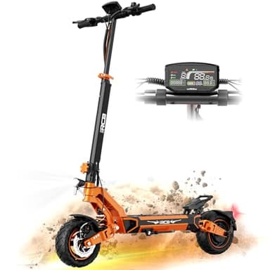 RCB D7 PRO Elektroroller, E-Scooter mit Straßenzulassung (ABE), 120-140KM Reichweite, 27Ah Batterie, 500W Motor, 10 Zoll Flatproof-Reifen, APP-Steuerung, Doppelter Stoßdämpfung & Brems, Faltbar