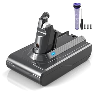 Dyeetic Dyson DC62 Akku, Ersatzakku für Dyson V6 Akku Serie DC58 DC59 DC61 DC72 DC74, für Dyson V6 Animal pro+ Akku SV03 SV05 SV06 SV07 SV09 mit 1 Filter