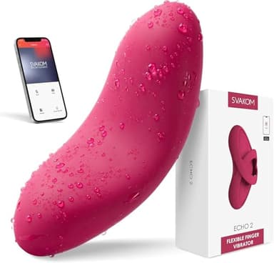 SVAKOM ECHO PRO Vibrator mit APP Fernbedienung Heizungfunktion, Leise Starke Zielgenaue Klitorisstimulator, Erotik Sexspielzeug für die Paare Dildo Auflegevibrator Klitoris Stimulator für Sie Sex Toys