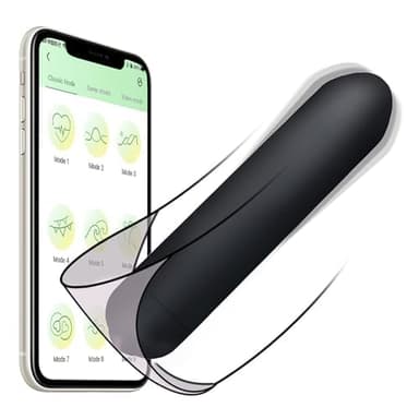 PQKuss Bullet Vibrator mit APP Ferngesteuerter mit 10 Vibrationmodi Mini Kugelvibrator G Punkt Vibratoren für Paare Bluetooth Vibrierende Ei Klitoris Nipple Stimulator Sexspielzeug für Frauen(Schwarz)