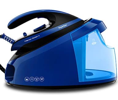Tristan Auron Dampfbügelstation 6,5 bar Dampfdruck - 2800 W, variabler Dampf, 420g/Min. Dampfstoß I 1,7L Wassertank – Abschaltautomatik (Superfast - Blau)