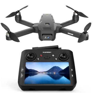 Drohne GPS mit Kamera 4.5" LCD Bildschirm Fernbedienung,FPV Drohne GPS Professional Auto Return Home Follow Me funktion,Kreisflug für Adult Beginner,Höhenhaltung Tap Fly Tragetasche,32GB SD Karte