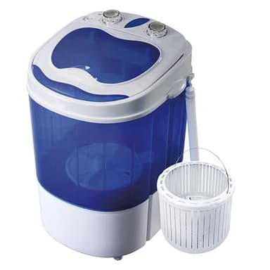 briebe Camp Mini-Waschmaschine Mobile mit Schleude, Camping, Tragbare Waschautomat bis 3 Kg Kleidung, Reisewaschmaschine, Wohnwagen, Wohnmobile, Geringer Wasser- und Energieverbrauch, WM1111
