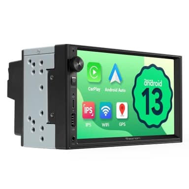 Eonon 7-Zoll Android 13 Autoradio Radio kabellos CarPlay Android Auto 2+32GB Universal Radio mit IPS-Blidschrim GPS-Navi BT 5.0 WiFi Online-Video unterstützt DAB+ (UA13)