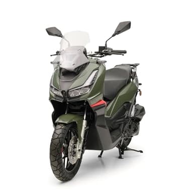 Burnout Motorroller Desert 125ccm 99 km/h Sport Roller inkl. Windschild ADV (Grün)