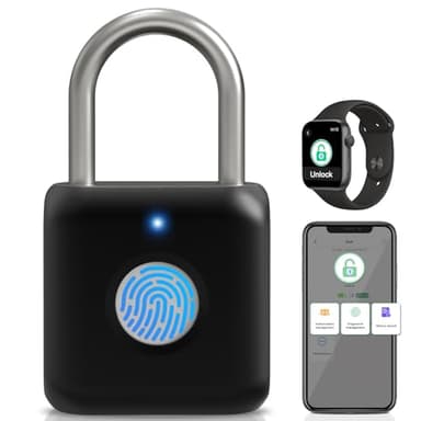 Anweller Fingerabdruck-Vorhängeschloss, Anweller Smart Lock, biometrisches Vorhängeschloss, für Turnhallenspinde, Schuppenspinde, Lagereinheiten