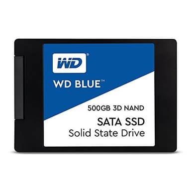 WD Blue SATA SSD 500 GB, 2,5 Zoll (interne SSD, hohe Zuverlässigkeit, Lesevorgänge bis zu 560 MB/s, Schreibvorgänge bis zu 530 MB/s, stoßsicher und WD F.I.T. Lab-zertifiziert)