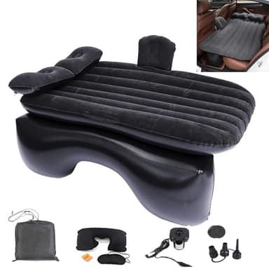 Icelus Auto Matratze SUV Luftmatratze with Luftpumpe 140 * 89 * 15 cm Aufblasbare Camping Kombi Luftbett für Auto Rücksitz Dickere Kofferraum Matratze Bett für Camping Outdoor Traveling