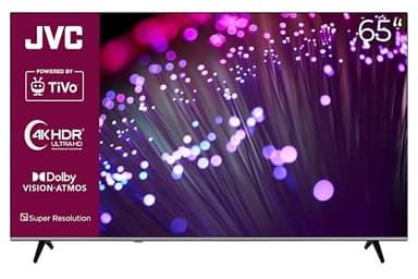 JVC Fernseher 65 Zoll Smart TV Powered by TiVo 4K UHD Fernseher mit Dolby Vision HDR, Dolby Atmos und Triple-Tuner, LED TV LT-65VU7555