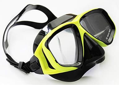 WOWDECOR Schnorchelmaske Taucherbrille Dioptrin Dioptrien Korrektur, Tauchmaske für Erwachsene und Kinder mit Kurzsichtigkeit Kurzsichtig (Gelb schwarz, -1,5)